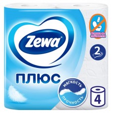 Туалетная бумага Zewa Плюс, 2 слоя, 4 рулона