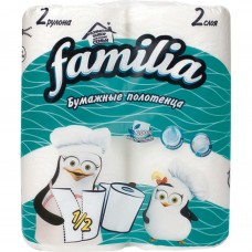  Полотенца бумажные Familia 2 слоя, 2 рулона