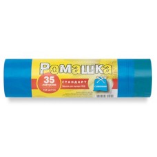 Пакеты для мусора 35 литров 10штук, с завязками